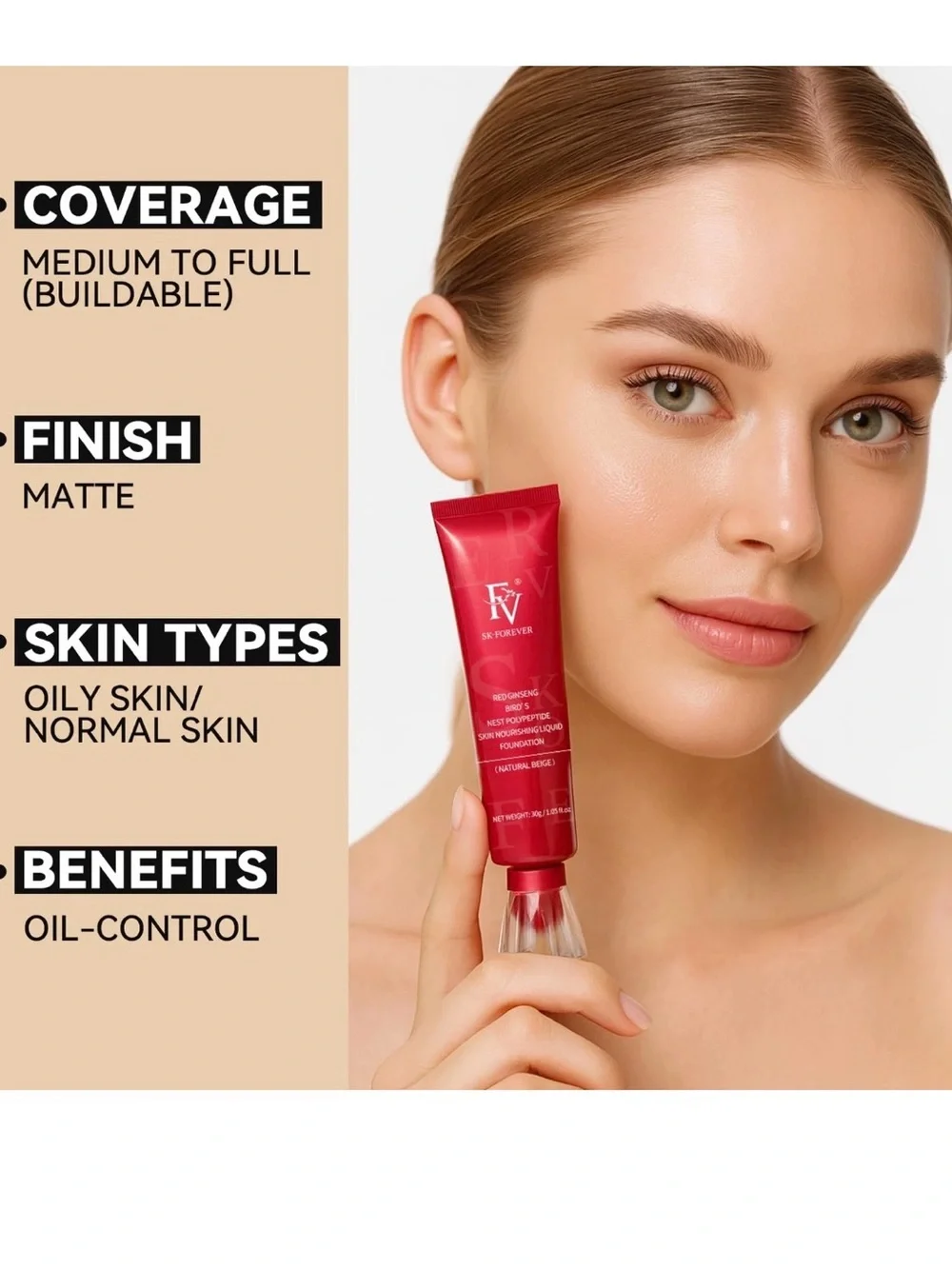 FV SK Forever Nourishing foundation natural beige K- Beauty